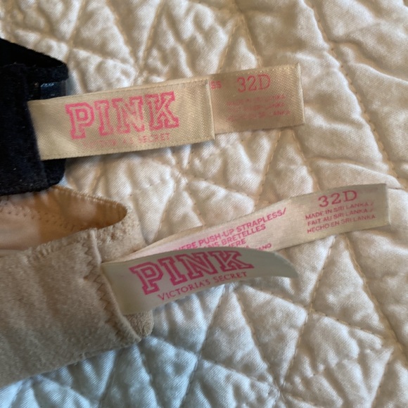 2 Pink strapless push up bras - Picture 2 of 3